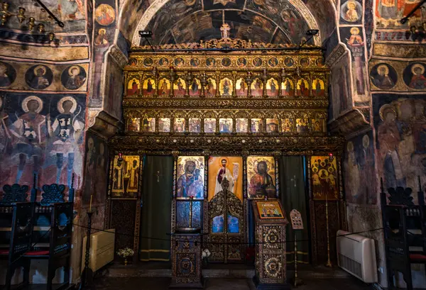 Romanya Nın Bükreş Kentindeki Stavropoleos Manastırı Kilisesi Yüksek Kalite Fotoğraf — Stok fotoğraf
