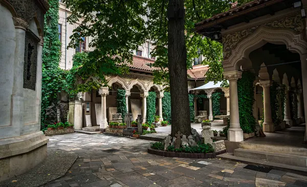 Church Stavropoleos Monastery Bucharest Romania High Quality Photo — Stock Photo, Image