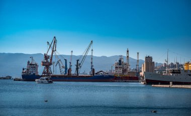 Rijeka Limanı, Hırvatistan 'ın Rijeka kentinde, Adriyatik Denizi' nin Kvarner Körfezi kıyısında yer alan bir liman. Yüksek kalite fotoğraf