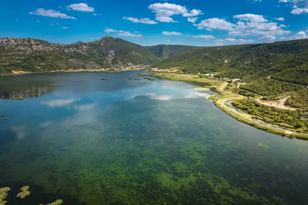 Вид Повітряний Дрон Національного Парку Гутово Блато Боснія Герцеговина Високоякісна — стокове фото