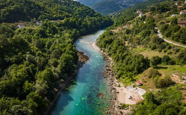 Valley Drina River Bosnia Foca Town Dedevo Village Sunny Weather — Stock Photo, Image