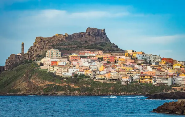Вид Кастельсардо Невелике Місто Сардинії Італія Високоякісна Фотографія — стокове фото