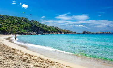 Rena Bianca, Santa Teresa Plajı, Kuzey Sardunya, İtalya. Yüksek kalite fotoğraf