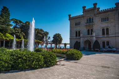 Miramare Castle, Trieste, İtalya, Avrupa. Yüksek kalite fotoğraf