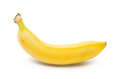 Ripe banana isolated on white background. Healthy Eating.