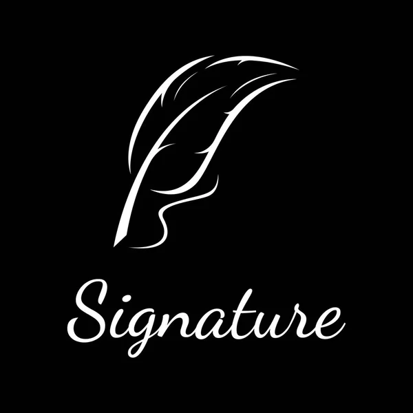 Δημιουργικός Σχεδιασμός Λογότυπου Στυλό Πένα Hipster Για Συγγραφέα Συγγραφέα Υπογραφή — Διανυσματικό Αρχείο