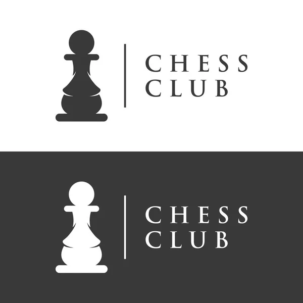 国际象棋战略游戏的标志与国王 典当和Rooks 国际象棋队和比赛的标志 — 图库矢量图片