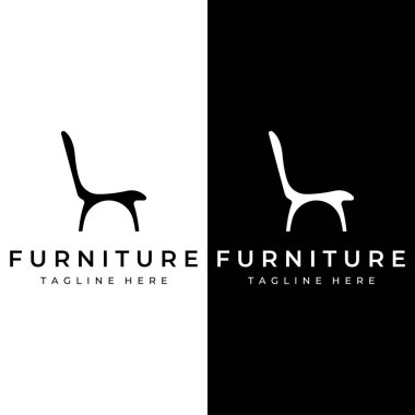 İç koltuk mobilyası logosu modern geometrik çizgilerle tasarlandı. Zarif ve minimalist şekilli..