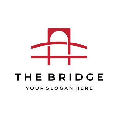 Minimalist and elegant creative bridge building logo with a modern concept.