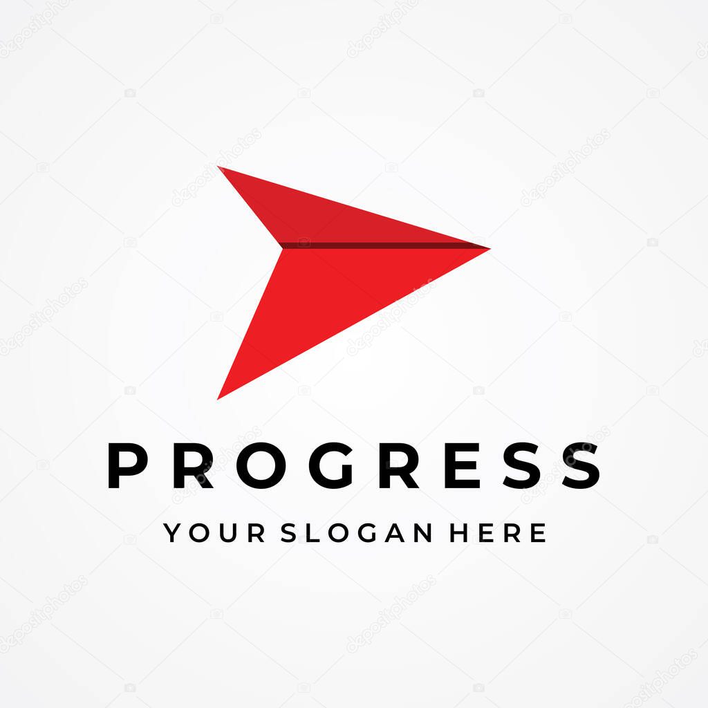 Financial and career creative growth and progress logo with arrow direction sign. Logo for business,progress and career symbol.