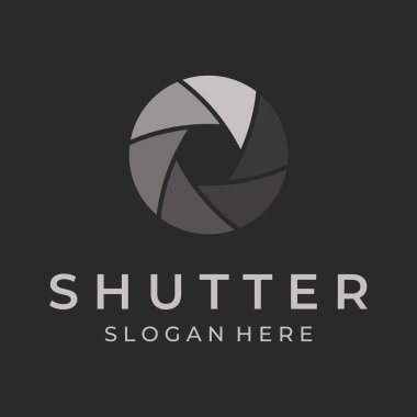 Photography camera logo, lens camera shutter, digital, line, professional, elegant and modern. The logo can be used for studios, photography and other businesses.