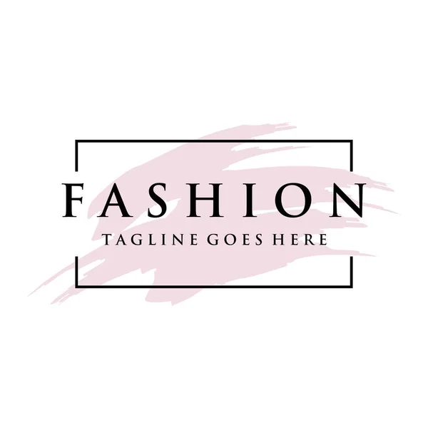 Логотип Женской Одежды Вешалкой Роскошной Одеждой Логотип Бизнеса Бутика Модного — стоковый вектор