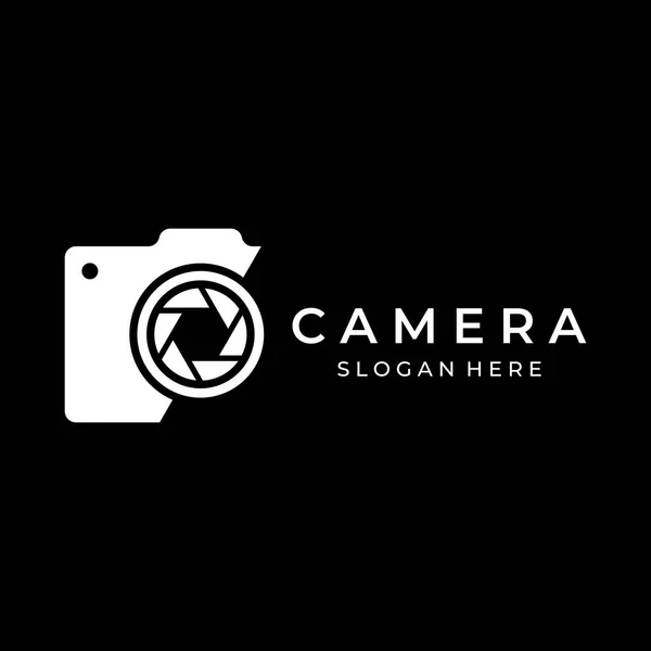 Логотип Фотокамеры Затвор Объектива Цифровая Линейная Профессиональная Элегантная Современная Логотип — стоковый вектор