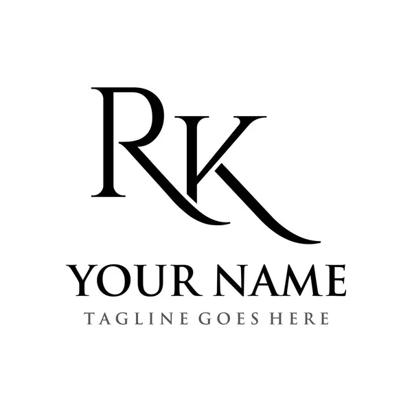 Lüks RK, KR, K, R Harfi Logosu. Zarif ve benzersiz bir monogram. Kartvizit, iş, marka, şirket logosu.