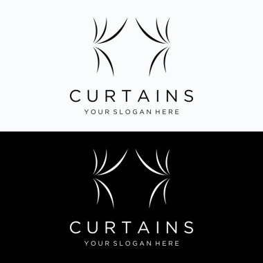 Creative luxury curtain or curtain logo for Theatre, home,hotel and apartment.