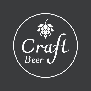 Premium quality vintage craft beer logo template. For badges, emblems, beer companies, bars, taverns.