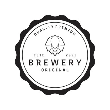 Premium quality vintage craft beer logo template. For badges, emblems, beer companies, bars, taverns.