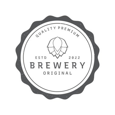 Premium quality vintage craft beer logo template. For badges, emblems, beer companies, bars, taverns.