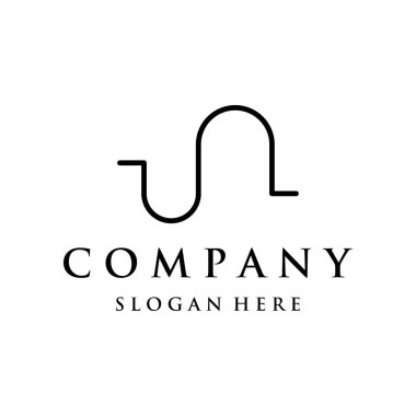 Abstract element of arch line vector logo, for the construction of doors, windows, buildings and architecture.