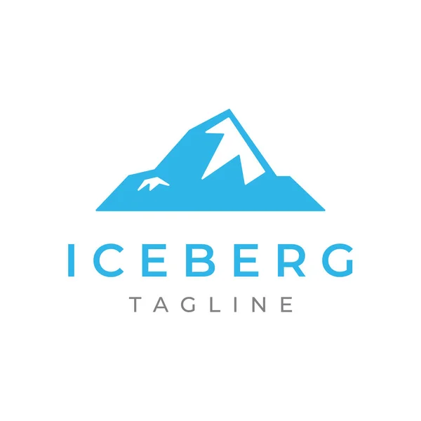 Abstract Geometric Arctic Iceberg Logo Minimalistic Vector Illustration — Stock Vector