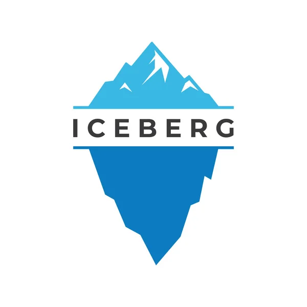 Ilustração Geométrica Abstrata Vetor Minimalista Logotipo Iceberg Ártico — Vetor de Stock