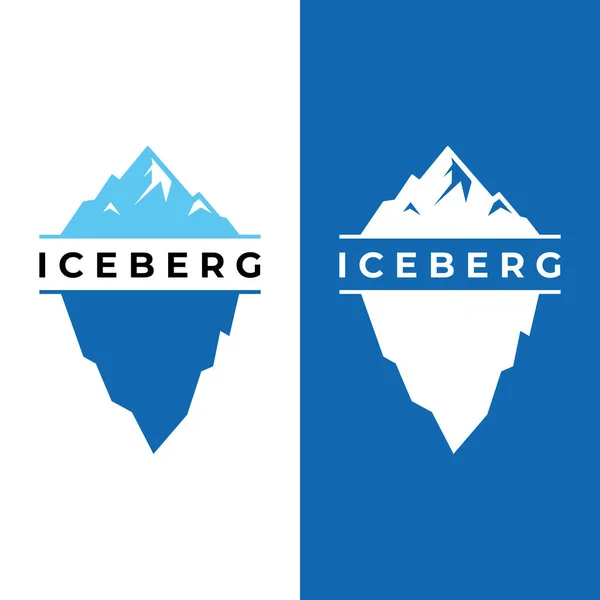 Ilustração Geométrica Abstrata Vetor Minimalista Logotipo Iceberg Ártico —  Vetores de Stock