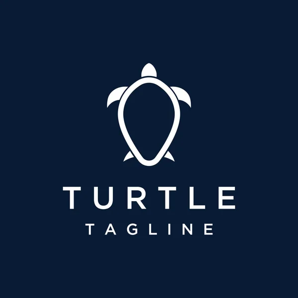 Logo Tortuga Animal Con Concepto Sencillo Elegante — Vector de stock