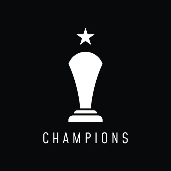Δημιουργικό Και Μοναδικό Λογότυπο Τρόπαιο Λογότυπο Trophy Για Πρωτάθλημα Αθλητικών — Διανυσματικό Αρχείο