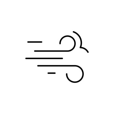 Yaratıcı rüzgar veya hava dalgası elementi logo kalıbı. İş için logo, ağ, klima.