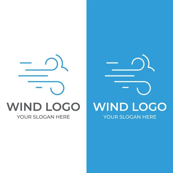 Креативный Ветер Элемент Воздушной Волны Волна Логотип Template — стоковый вектор