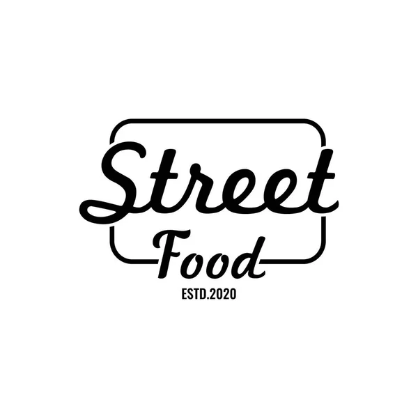 stock vector Street Food handwriting template isolated background for restaurant, cafe, bar.