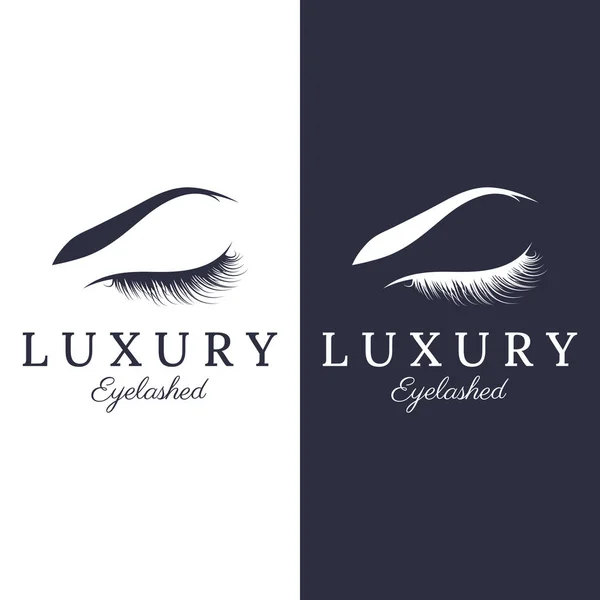 Lindo Luxuoso Moderno Cílios Femininos Sobrancelhas Logotipo Logo Para Negócios —  Vetores de Stock