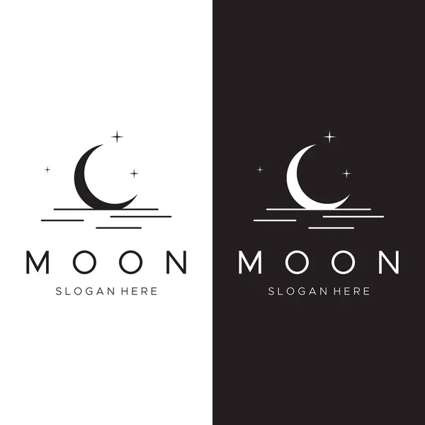 Hilal ve yıldız logosu tasarımı ve modern kavram arka planda izole edilmiş.