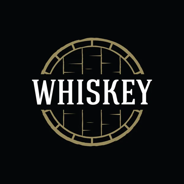 Etykieta Logo Premium Whisky Napisem Ręcznym Napoje Rum Pub Towarzystwo — Wektor stockowy