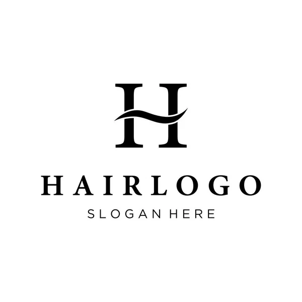 Logotipo Abstrato Onda Cabelo Luxuoso Bonito Para Negócios Salão Beleza —  Vetores de Stock