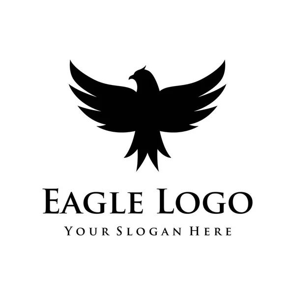 Conception Simple Logo Oiseau Aigle Avec Idée Créative Illustration Vectorielle — Image vectorielle