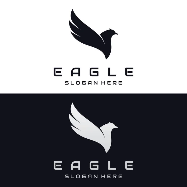 Simple Eagle Bird Logo Design Creative Idea Vector Illustration — Stock Vector