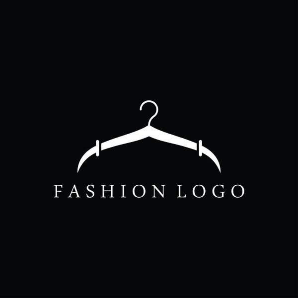 Простий Дизайн Вішалки Одягу Креативною Ідеєю Лого Бізнесу Бутіка Моди — стоковий вектор