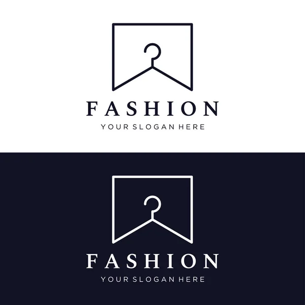 Απλό Σχέδιο Λογότυπου Κρεμάστρας Ρούχων Δημιουργική Ιδέα Λογότυπο Για Επιχειρήσεις — Διανυσματικό Αρχείο