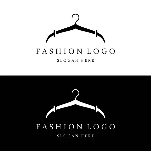 Diseño Simple Del Logotipo Percha Ropa Con Idea Creativa Logotipo — Archivo Imágenes Vectoriales