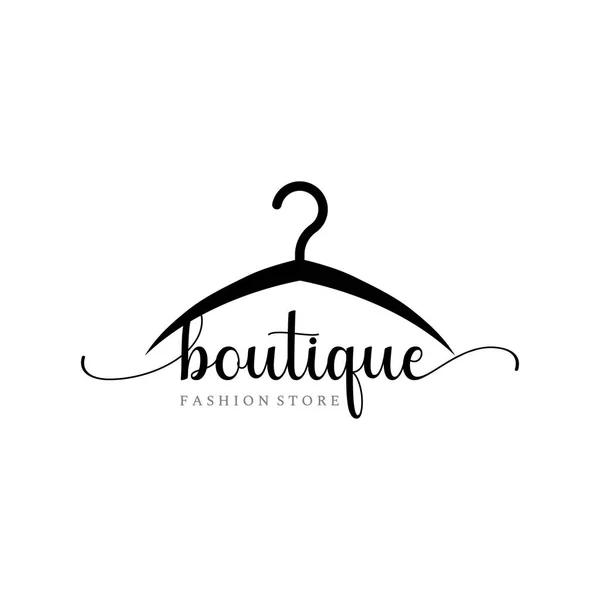 Basit elbise askısı logosu ve yaratıcı bir fikir. İş logosu, butik, moda, güzellik..