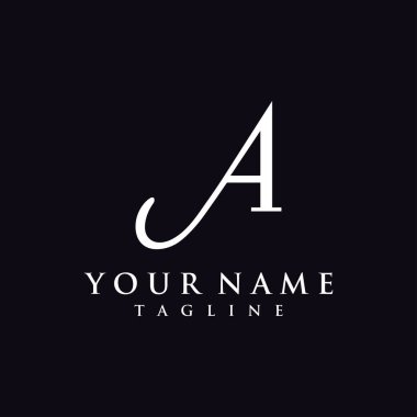 İlk harf A monogram ya da modern geometri. Marka, moda, kartvizit, şirket logosu..