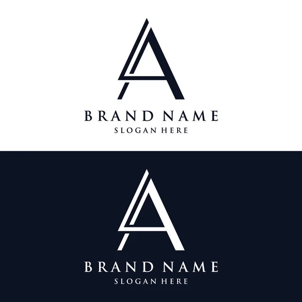 Logo Iniziale Iniziale Lettera Monogramma Geometria Moderna Logo Marca Moda — Vettoriale Stock