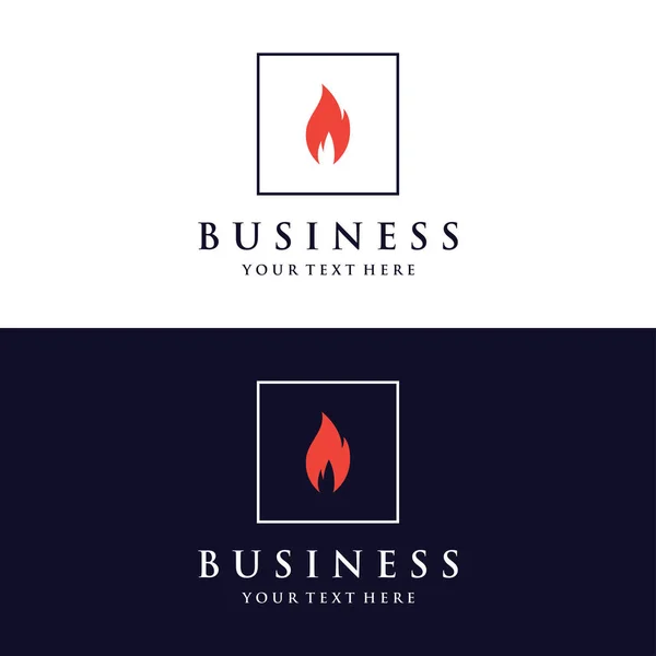 Простой Дизайн Логотипа Пламени Свечи Творческой Современной Концепцией — стоковый вектор