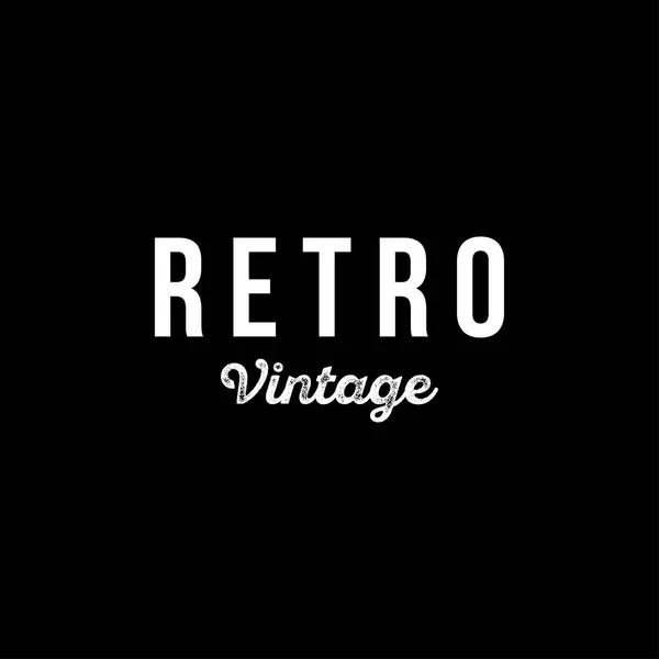 Logotipo Tipografía Insignia Retro Vintage Para Negocios Ropa Peluquería Restaurante — Vector de stock