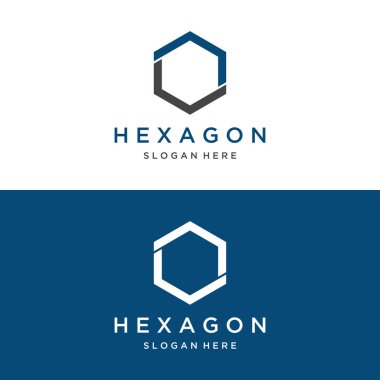 Yaratıcı ve basit altıgen kutu logosu veya geometrik küp geometrik logo. İş için logo, şirket, ağ, teknoloji.