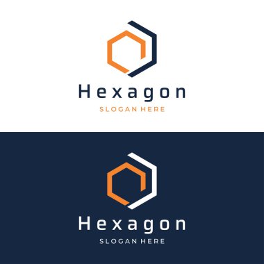 Yaratıcı ve basit altıgen kutu logosu veya geometrik küp geometrik logo. İş için logo, şirket, ağ, teknoloji.