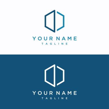 Yaratıcı ve basit altıgen kutu logosu veya geometrik küp geometrik logo. İş için logo, şirket, ağ, teknoloji.