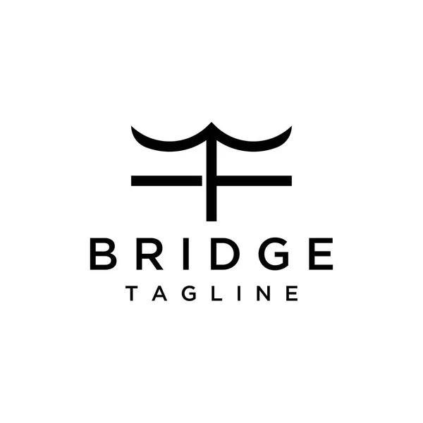 Construcción Puentes Diseño Abstracto Logo Con Una Idea Creativa — Vector de stock