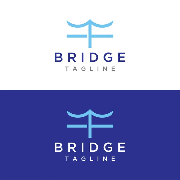 Абстрактный Дизайн Логотипа Здания Моста Творческой Идеей — стоковый вектор